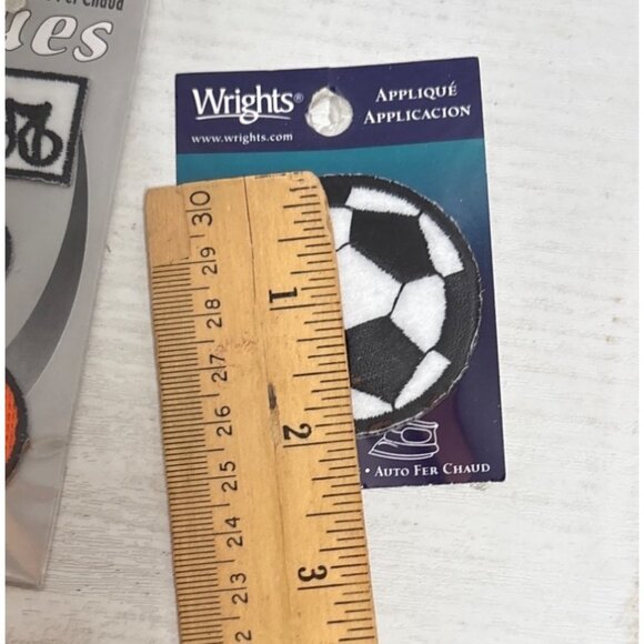 Iron-On Sports Appliques & Wrights Soccer Ball Patch For Crafting & Repairs - Picture 6 of 7